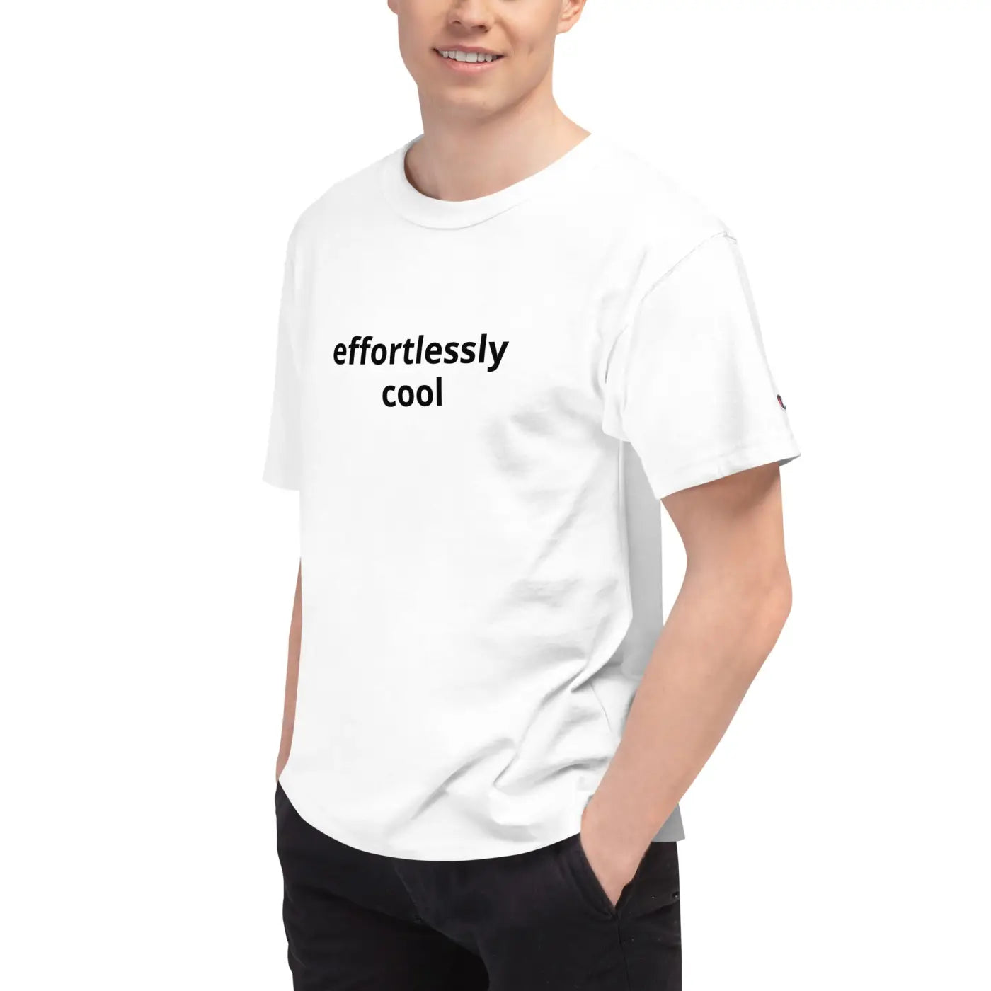 Effortlessly Cool Champion T-Shirt - Left Sleeve Logo - DipaliZ