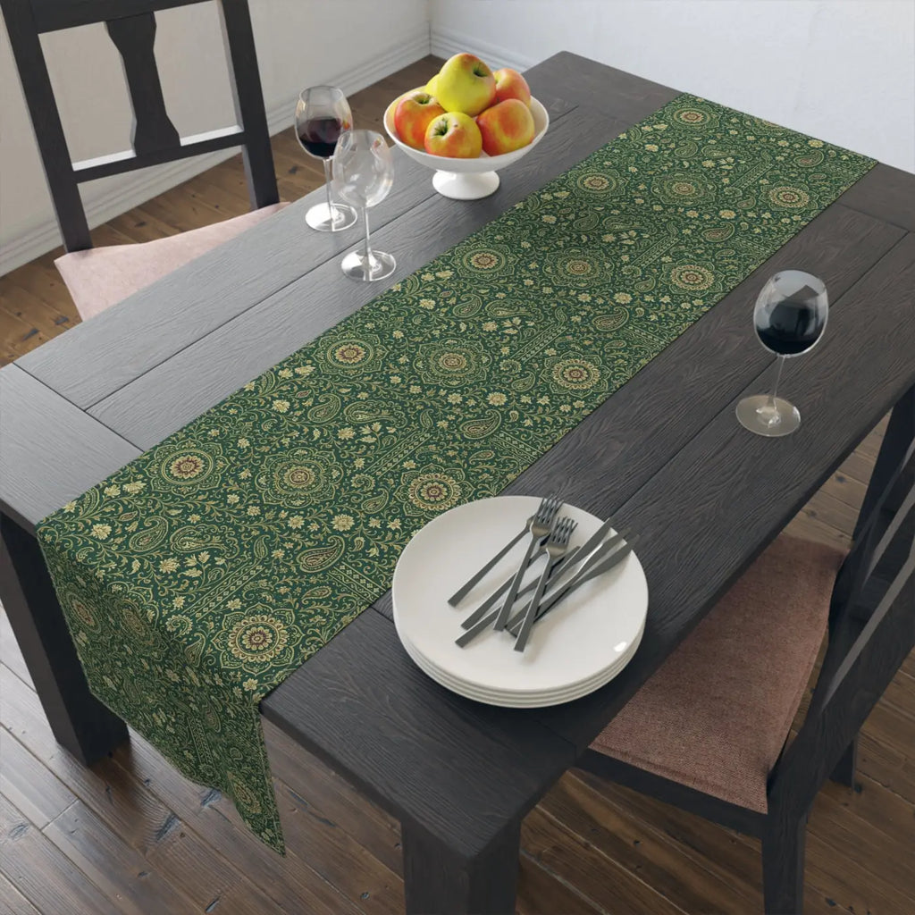 Elegant Cotton Table Runner - Rustic Bohemian Decor - DipaliZ