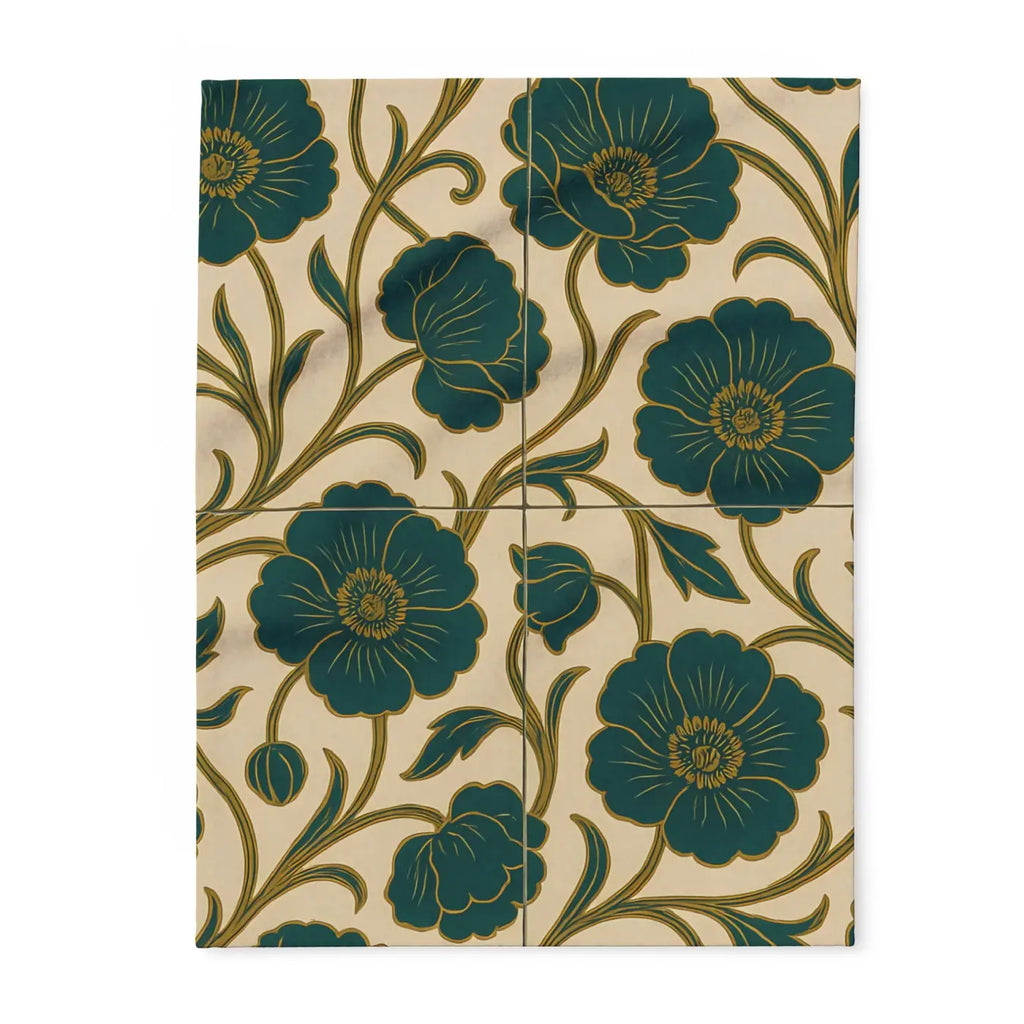 Elegant Floral Arctic Fleece Blanket - Cozy Warmth - DipaliZ