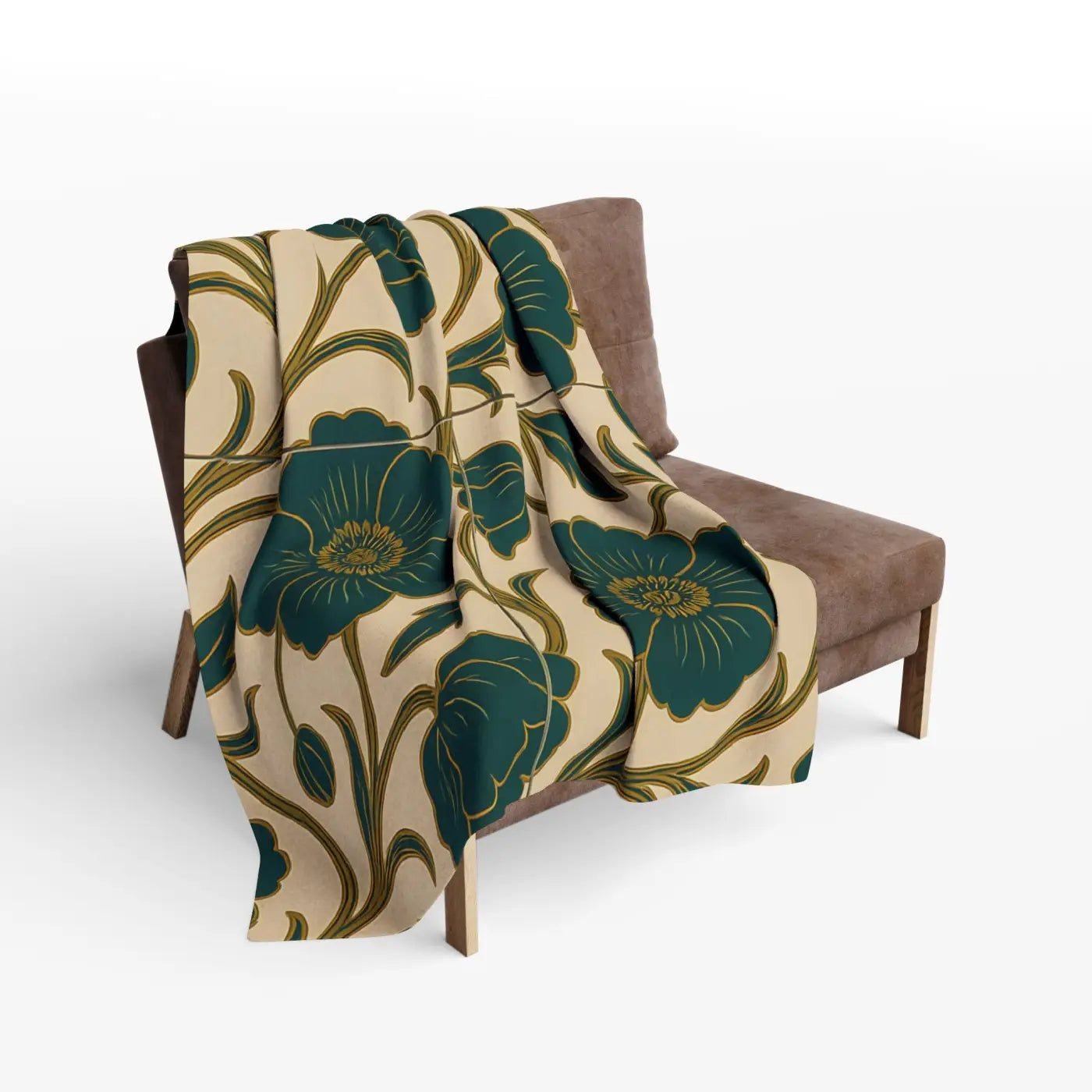 Elegant Floral Arctic Fleece Blanket - Cozy Warmth - DipaliZ