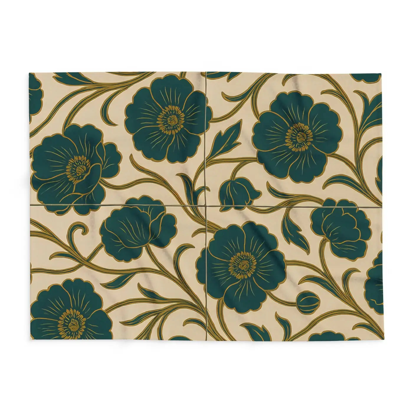 Elegant Floral Arctic Fleece Blanket - Cozy Warmth - DipaliZ