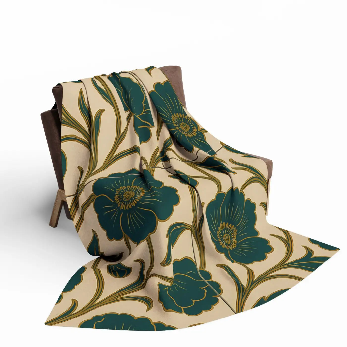 Elegant Floral Arctic Fleece Blanket - Cozy Warmth - DipaliZ