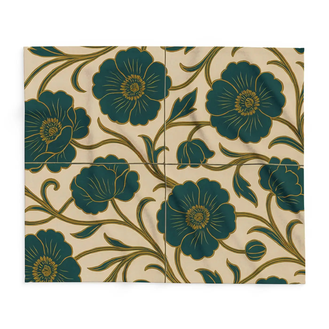 Elegant Floral Arctic Fleece Blanket - Cozy Warmth - DipaliZ