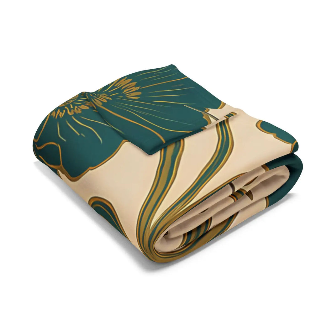 Elegant Floral Arctic Fleece Blanket - Cozy Warmth - DipaliZ