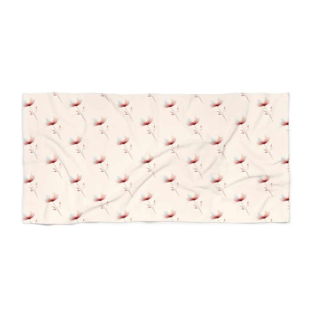 Floral Beach Towel - Elegant Cotton Loop Backing - DipaliZ