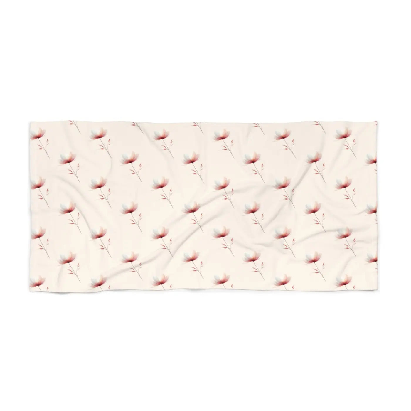Floral Beach Towel - Elegant Cotton Loop Backing - DipaliZ