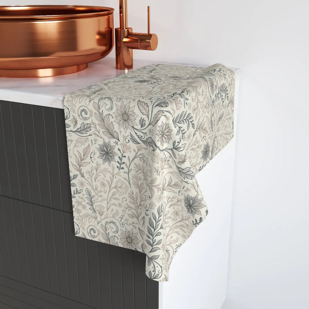 Elegant Floral Hand Towel - Premium Absorbent Decor - DipaliZ