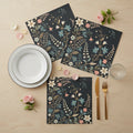 Elegant Floral Napkins - 4-Set for Celebrations, Dinner Parties, Weddings, Home Decor, and Everyday Use