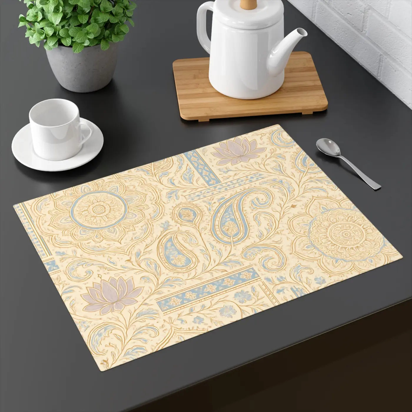 Elegant Floral Placemat - Bohemian Table Setting Decor - DipaliZ