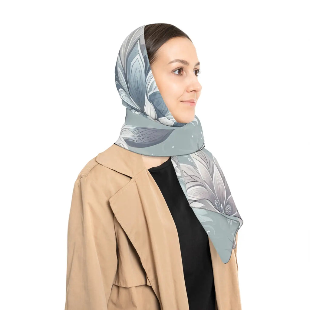 Elegant Floral Poly Scarf - Effortless Chic Style - DipaliZ