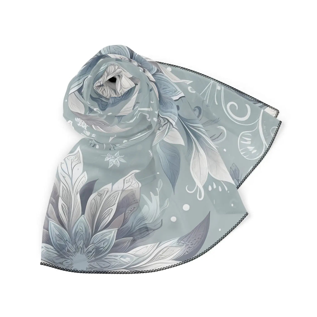 Elegant Floral Poly Scarf - Effortless Chic Style - DipaliZ
