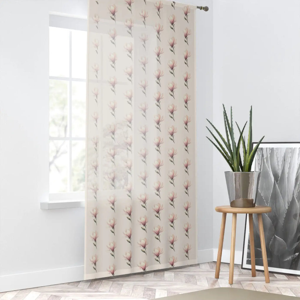 Elegant Floral Window Curtain - Timeless Home Decor - DipaliZ