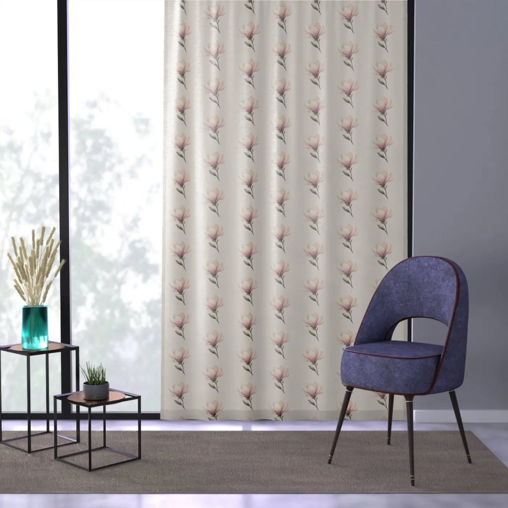 Elegant Floral Window Curtain - Timeless Home Decor - DipaliZ