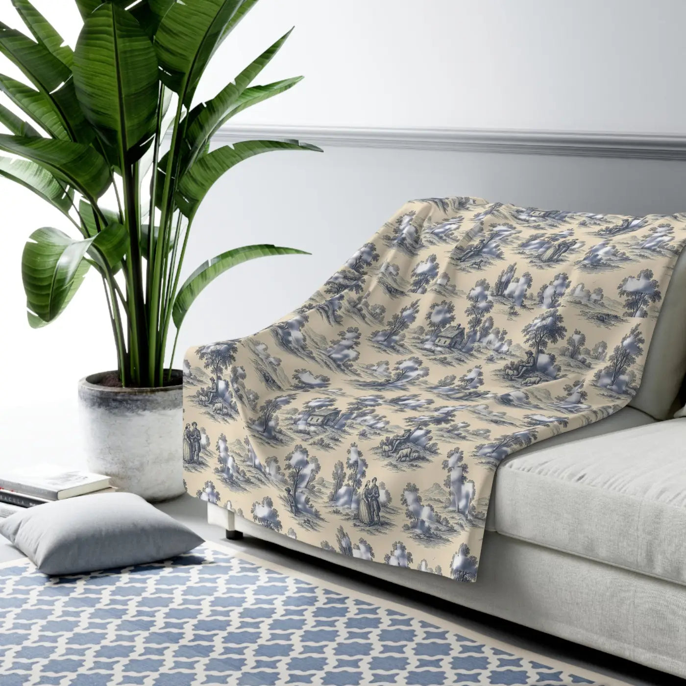 Sherpa Fleece Blanket - Cozy Comfort Landscape Design - DipaliZ