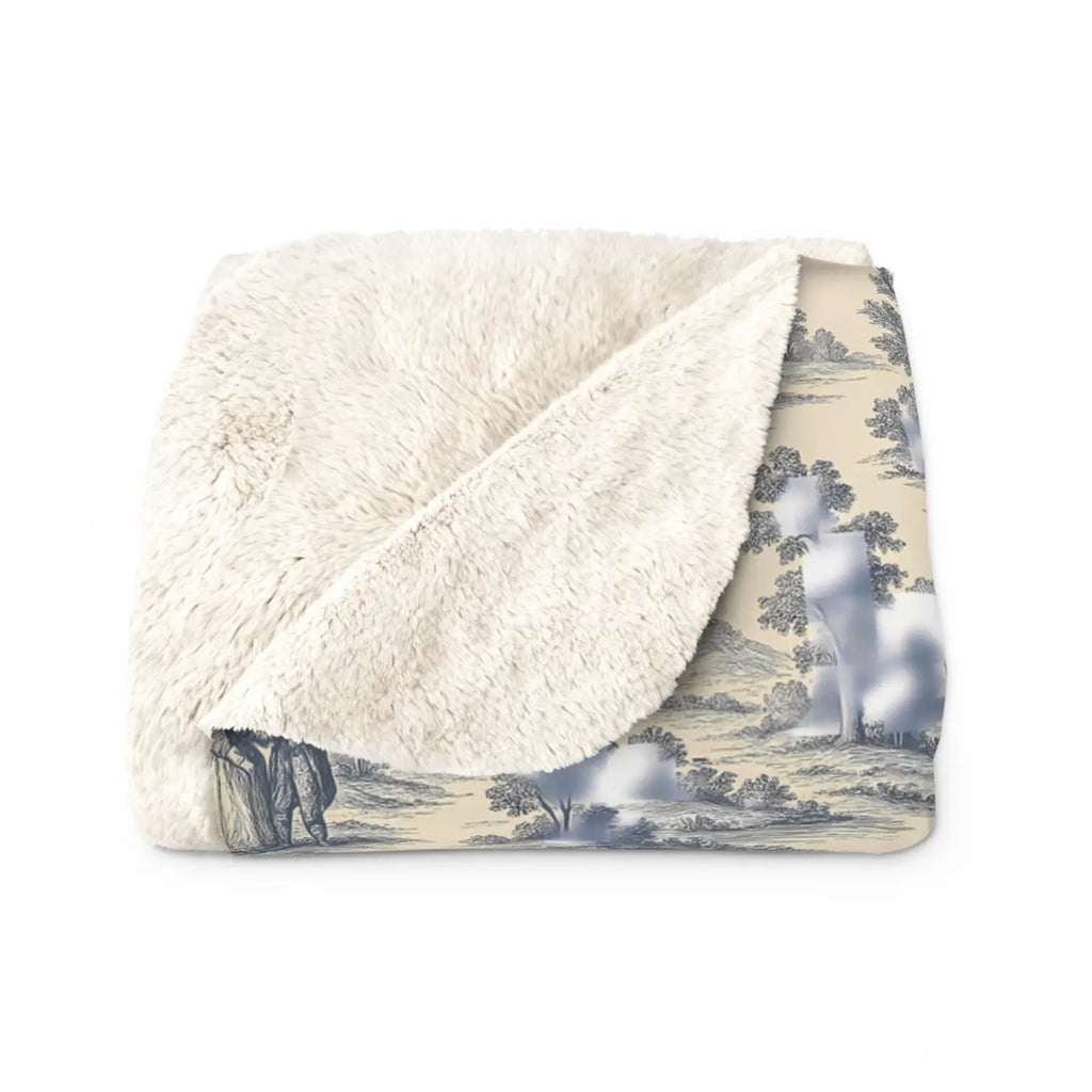 Sherpa Fleece Blanket - Cozy Comfort Landscape Design - DipaliZ