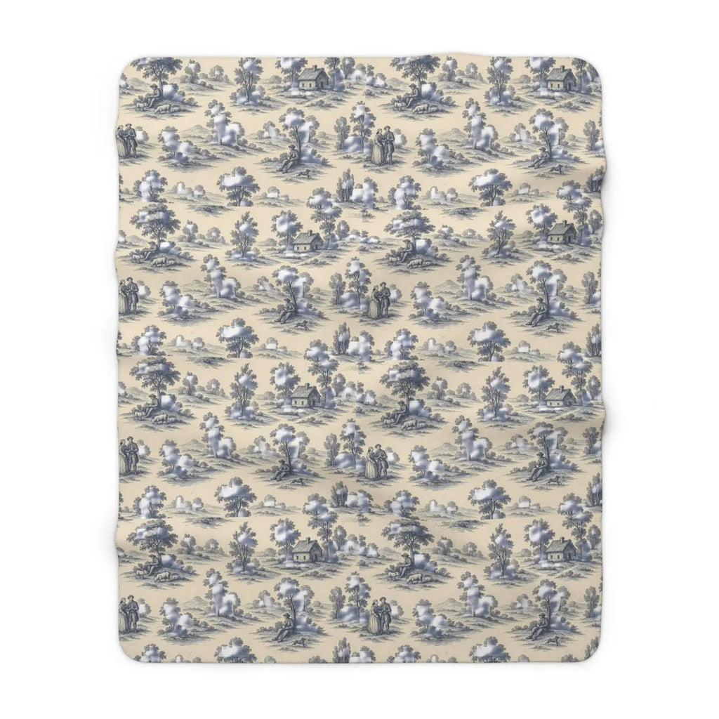 Sherpa Fleece Blanket - Cozy Comfort Landscape Design - DipaliZ