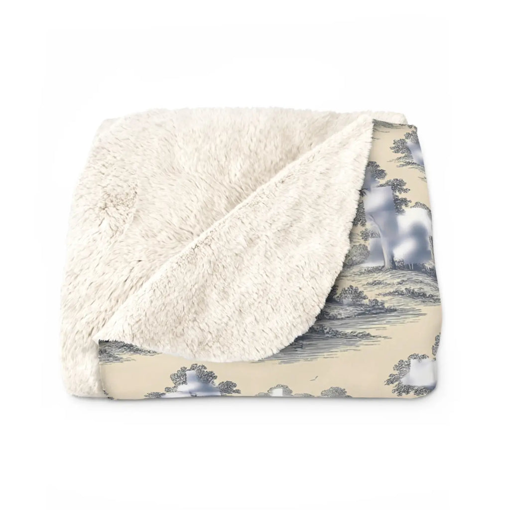 Sherpa Fleece Blanket - Cozy Comfort Landscape Design - DipaliZ