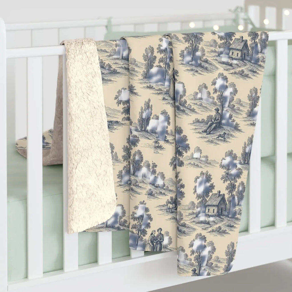 Sherpa Fleece Blanket - Cozy Comfort Landscape Design - DipaliZ