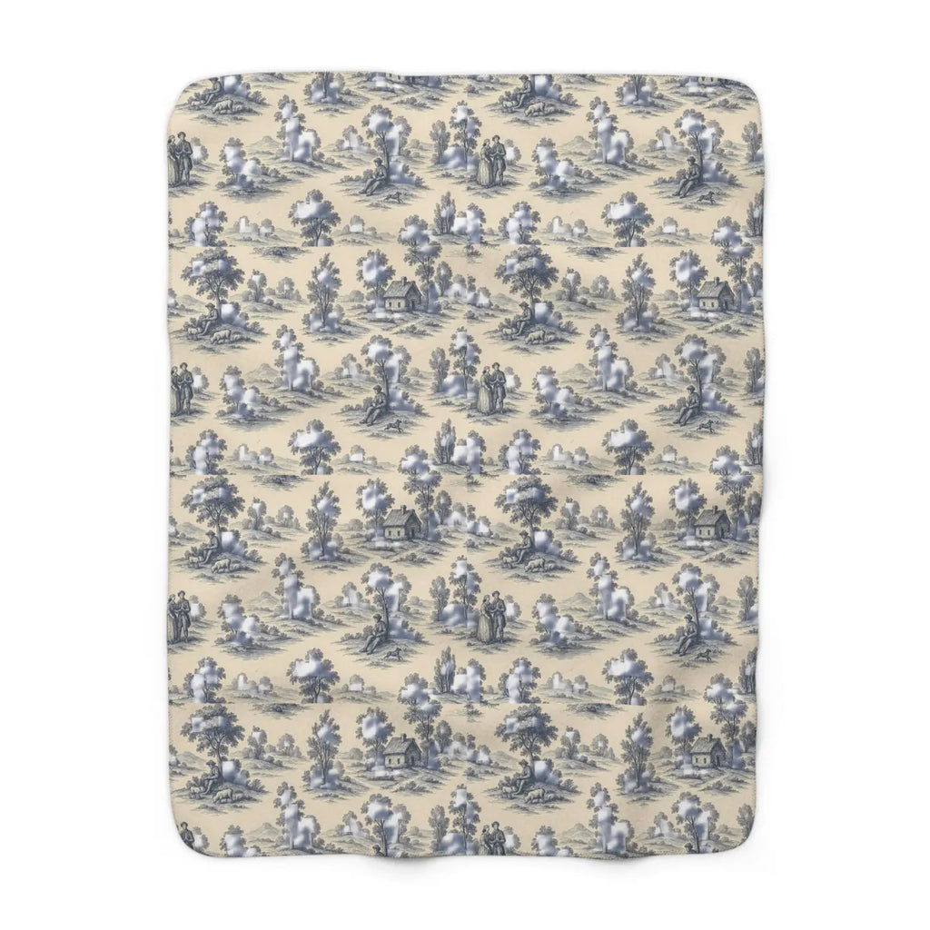 Sherpa Fleece Blanket - Cozy Comfort Landscape Design - DipaliZ