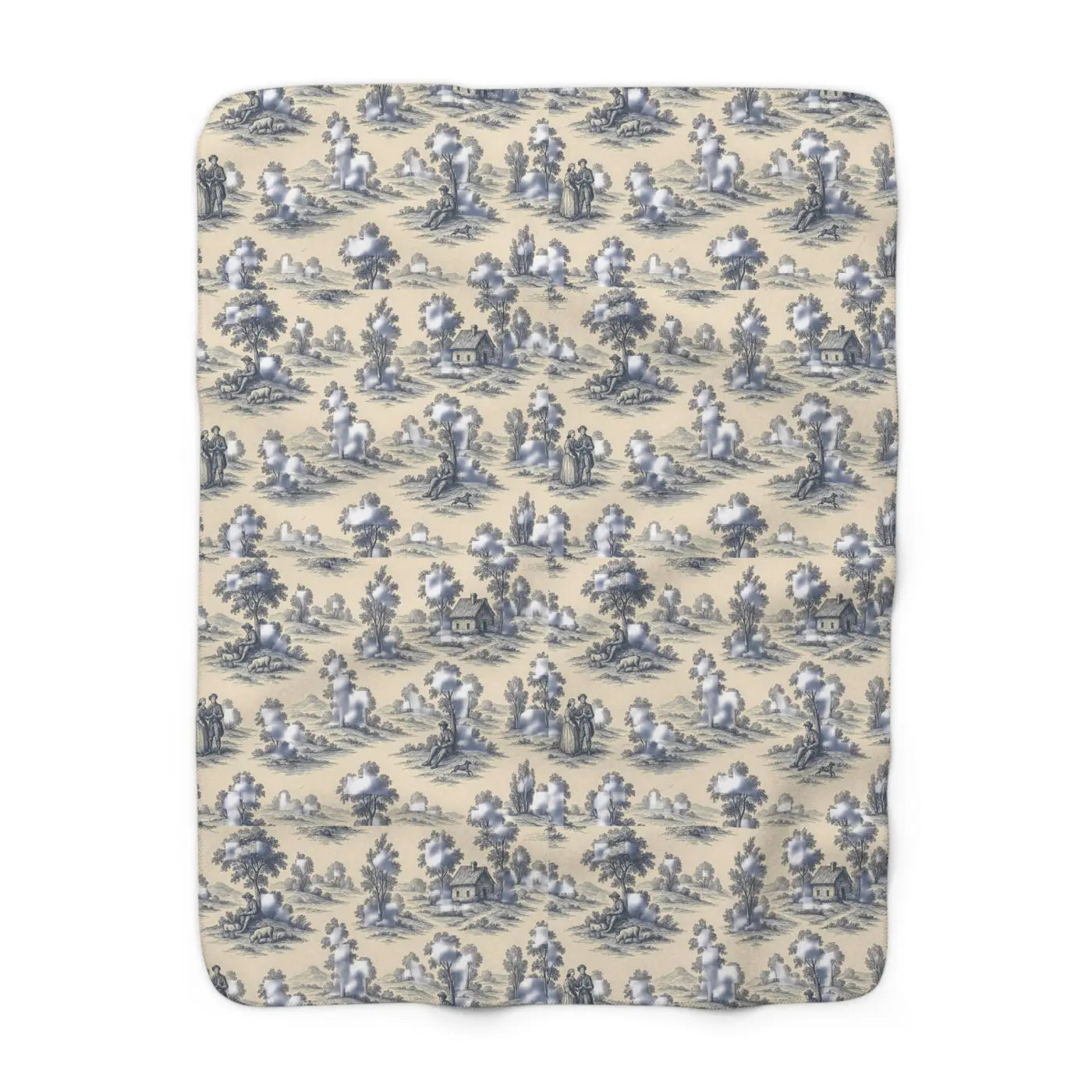 Sherpa Fleece Blanket - Cozy Comfort Landscape Design - DipaliZ