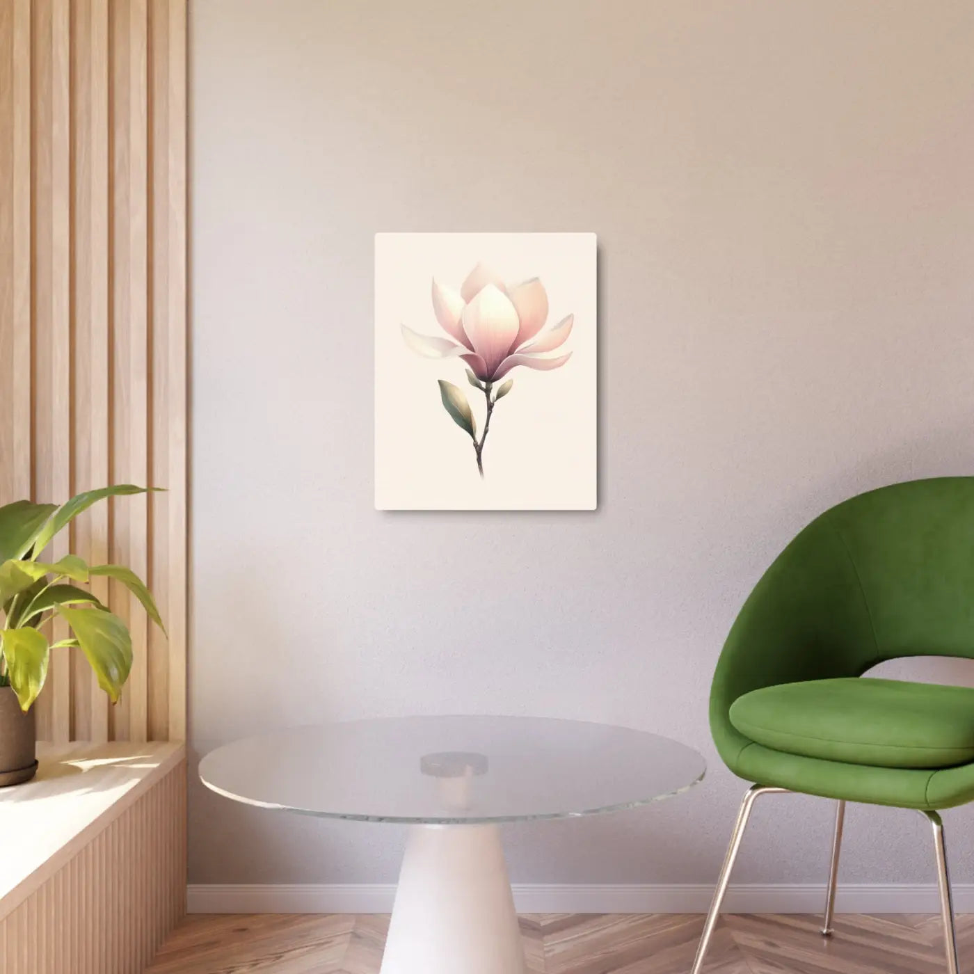 Elegant Magnolia Metal Art Sign - Floral Home Decor - DipaliZ