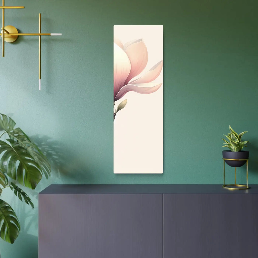 Elegant Magnolia Metal Art Sign - Floral Home Decor - DipaliZ
