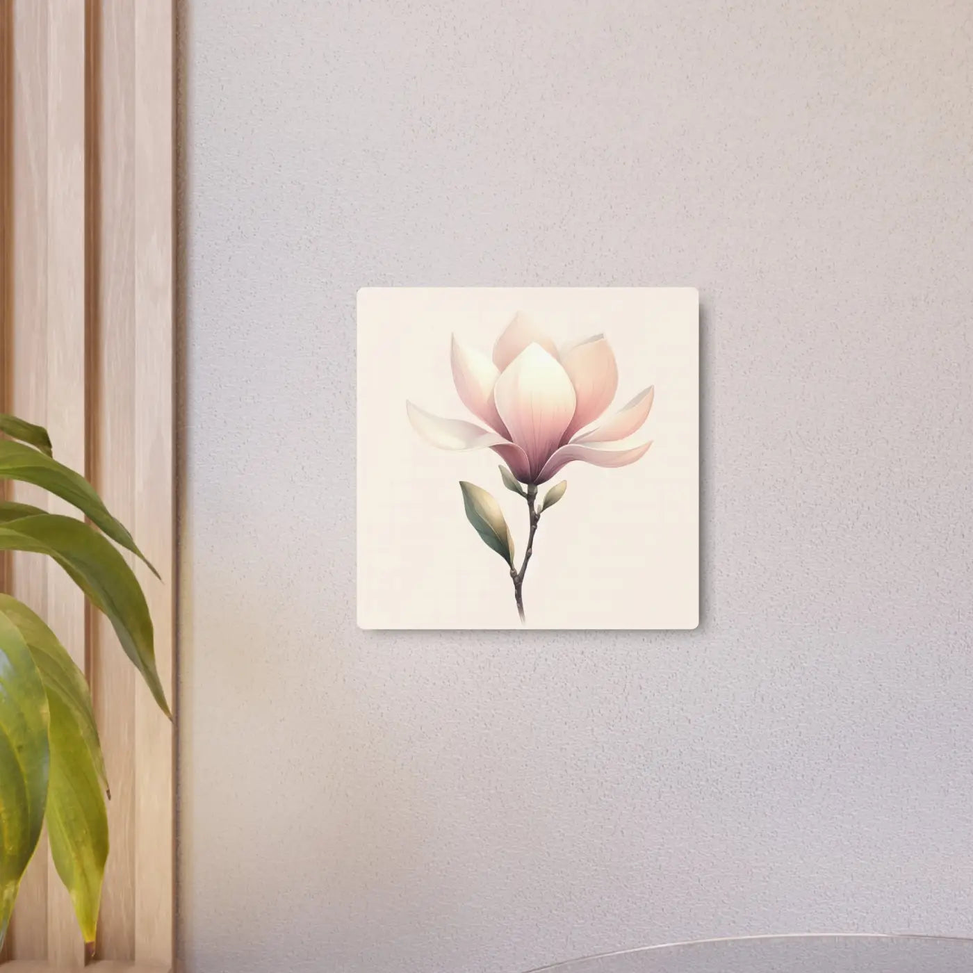 Elegant Magnolia Metal Art Sign - Floral Home Decor - DipaliZ