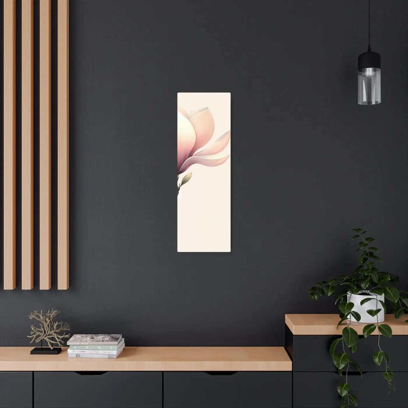 Elegant Magnolia Metal Art Sign - Floral Home Decor - DipaliZ