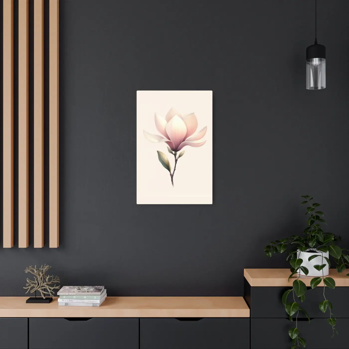 Elegant Magnolia Metal Art Sign - Floral Home Decor - DipaliZ