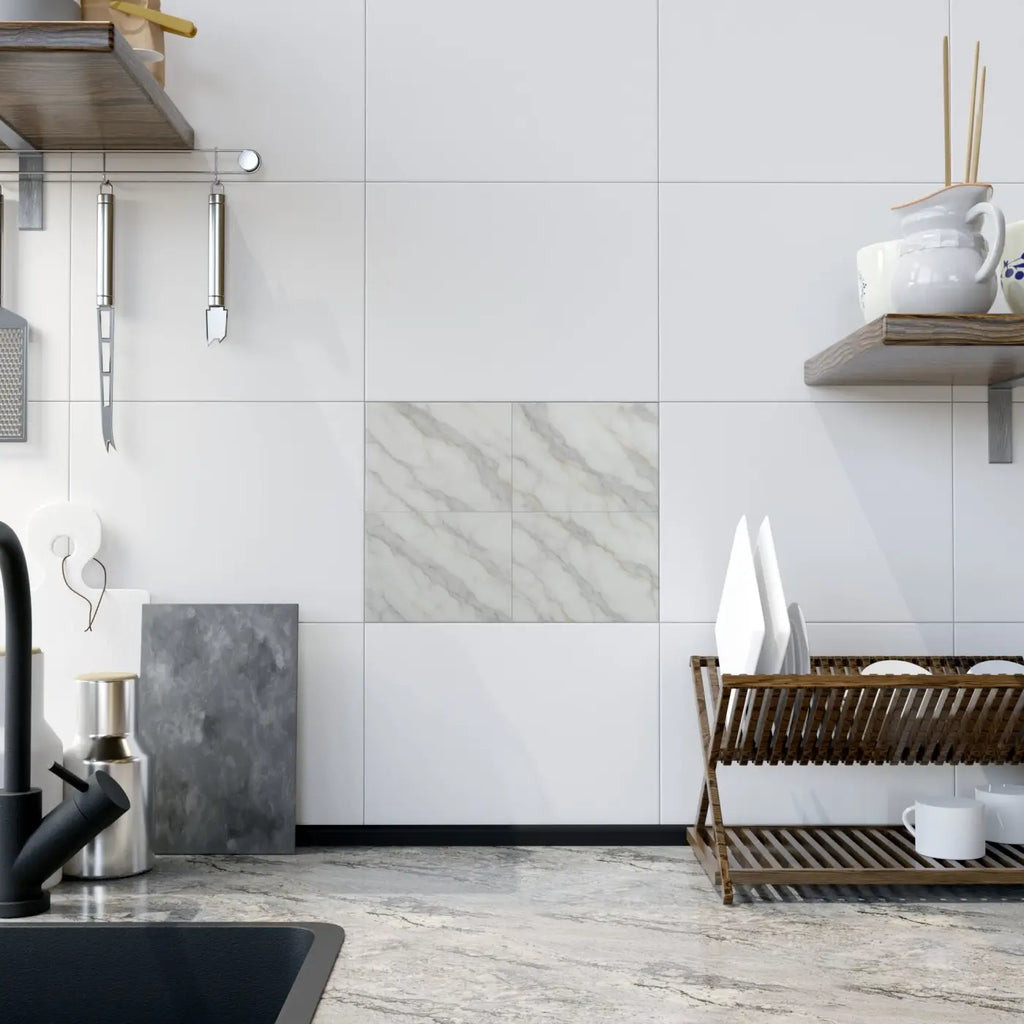 Premium Ceramic Photo Tile - Elegant Marble Design - DipaliZ