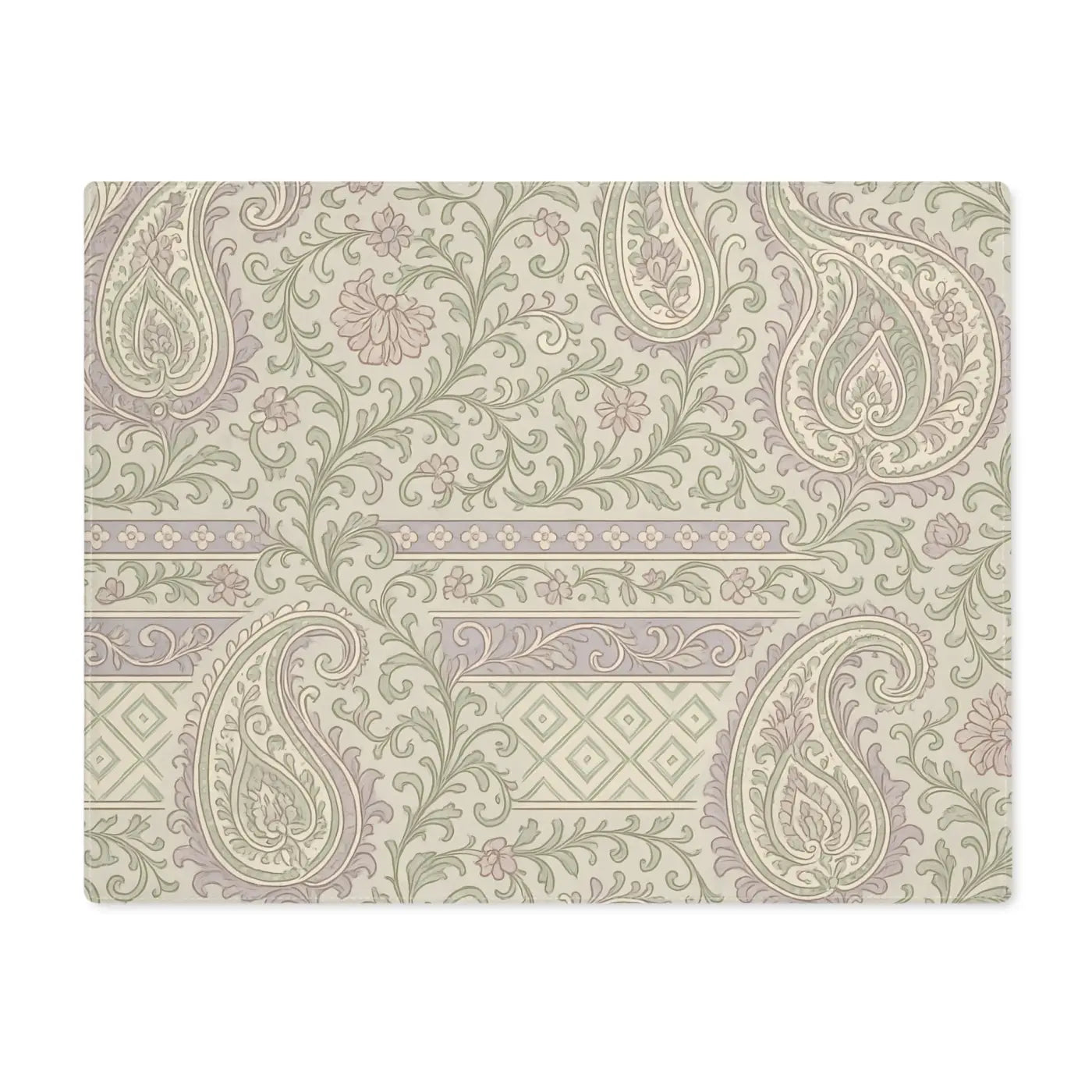 Elegant Paisley Placemats - One Sided Print Table Decor - DipaliZ
