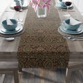 Elegant Paisley Table Runner - Festive Dining Cotton Twill - DipaliZ