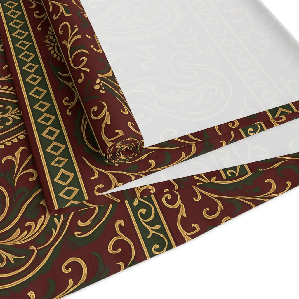 Elegant Paisley Table Runner - Festive Dining Cotton Twill - DipaliZ