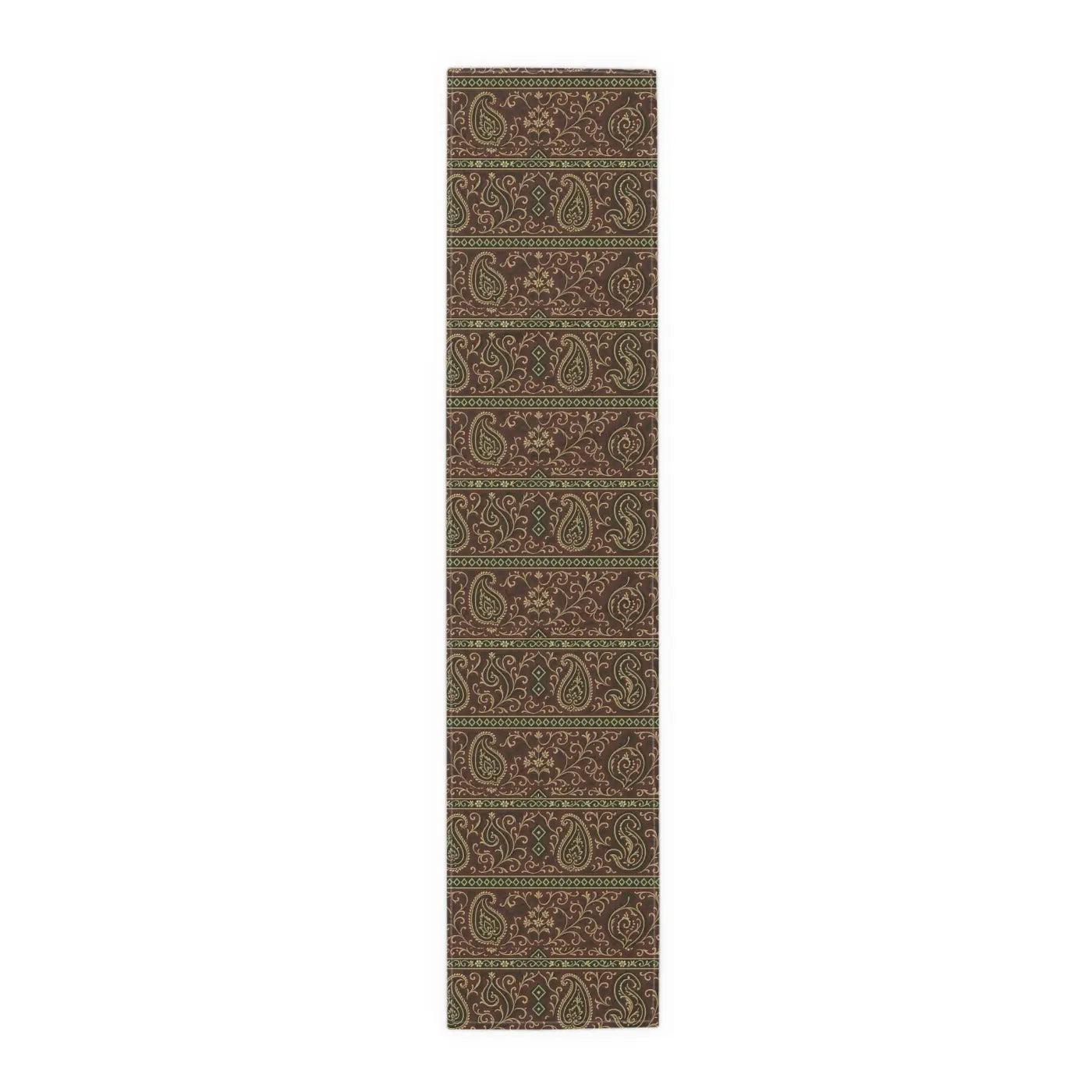 Elegant Paisley Table Runner - Festive Dining Cotton Twill - DipaliZ