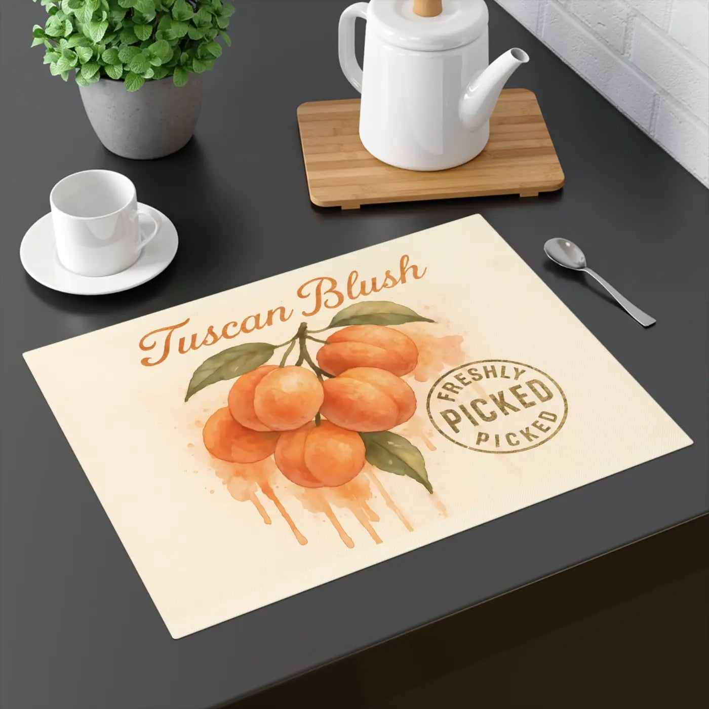 Tuscan Blush Placemat - Vibrant Kitchen Decor Design - DipaliZ