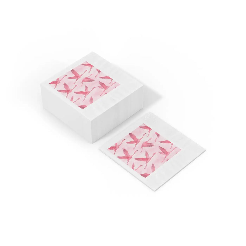 Pink Flamingo Napkins - Elegant Bridal Shower Decor - DipaliZ