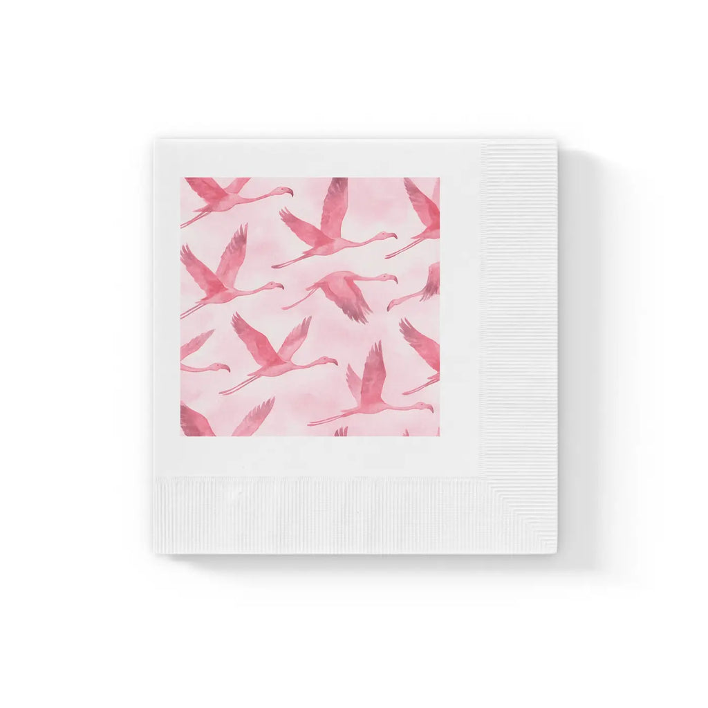 Pink Flamingo Napkins - Elegant Bridal Shower Decor - DipaliZ