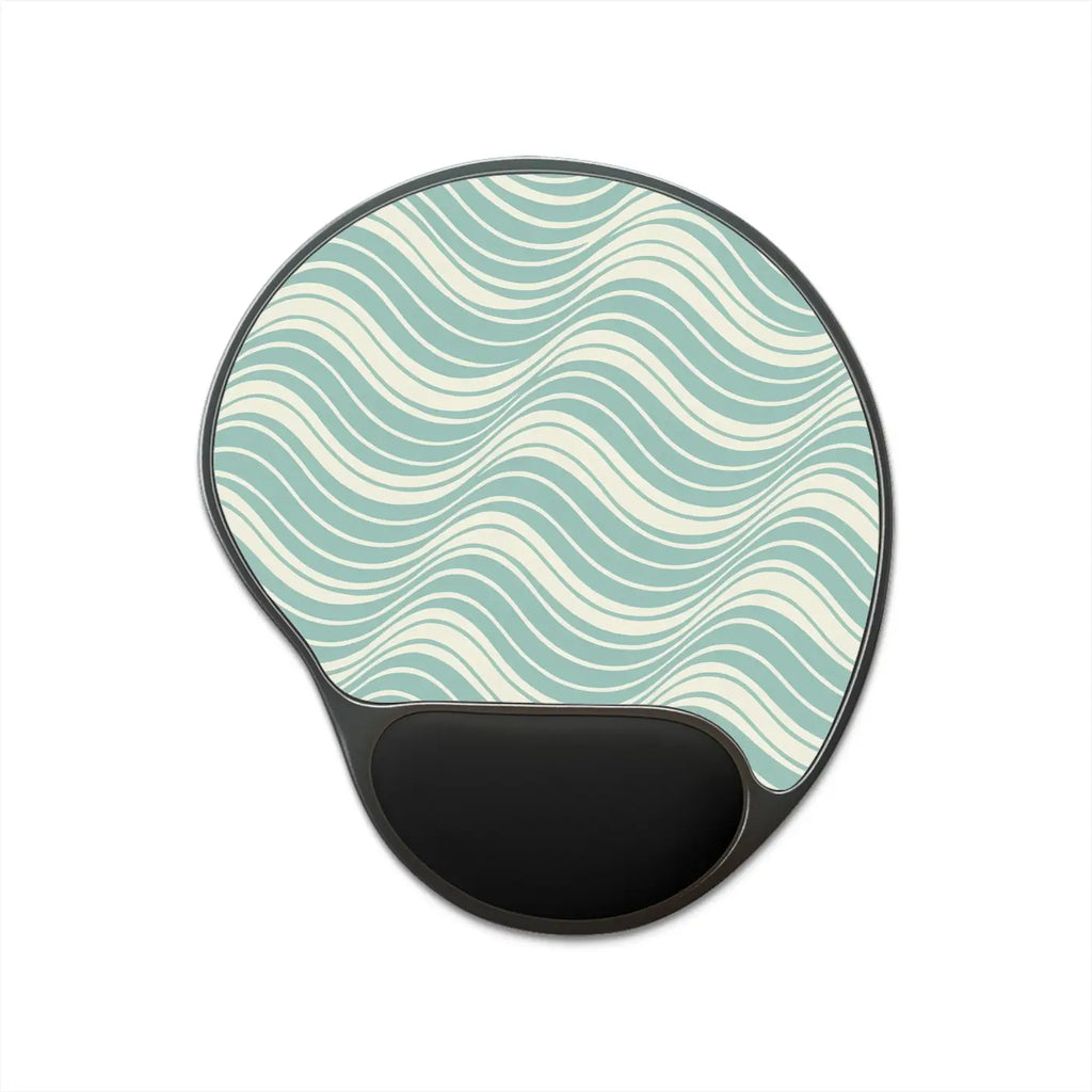 Wave Pattern Mouse Pad with Wrist Rest - Ergonomic - DipaliZ