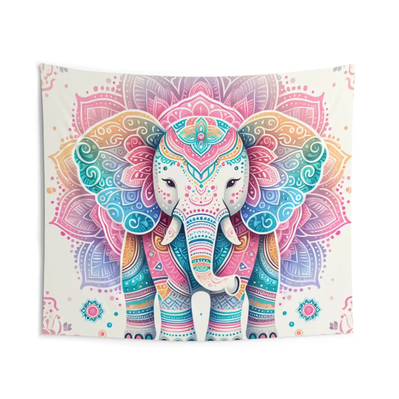 Majestic Mandala Polyester Indoor Wall Art - Vibrant Decor - DipaliZ