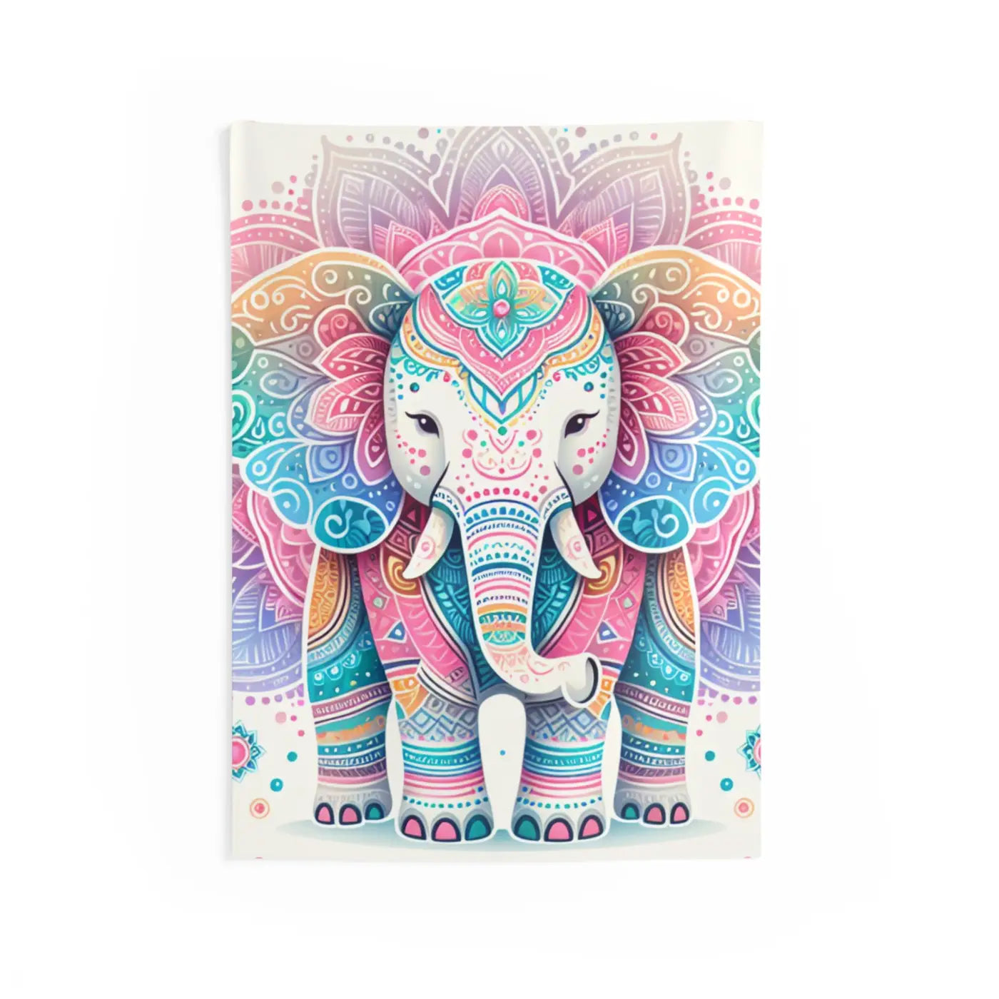 Majestic Mandala Polyester Indoor Wall Art - Vibrant Decor - DipaliZ