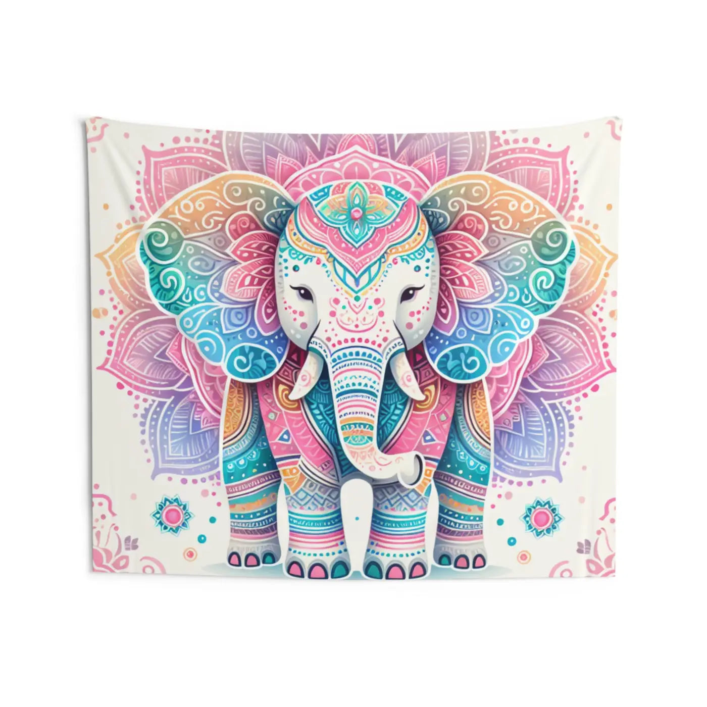 Majestic Mandala Polyester Indoor Wall Art - Vibrant Decor - DipaliZ