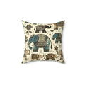 Elephant Spun Polyester Square Pillow - Home Decor - DipaliZ