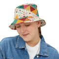Couture Bucket Hats - Vibrant Abstract Pattern - DipaliZ