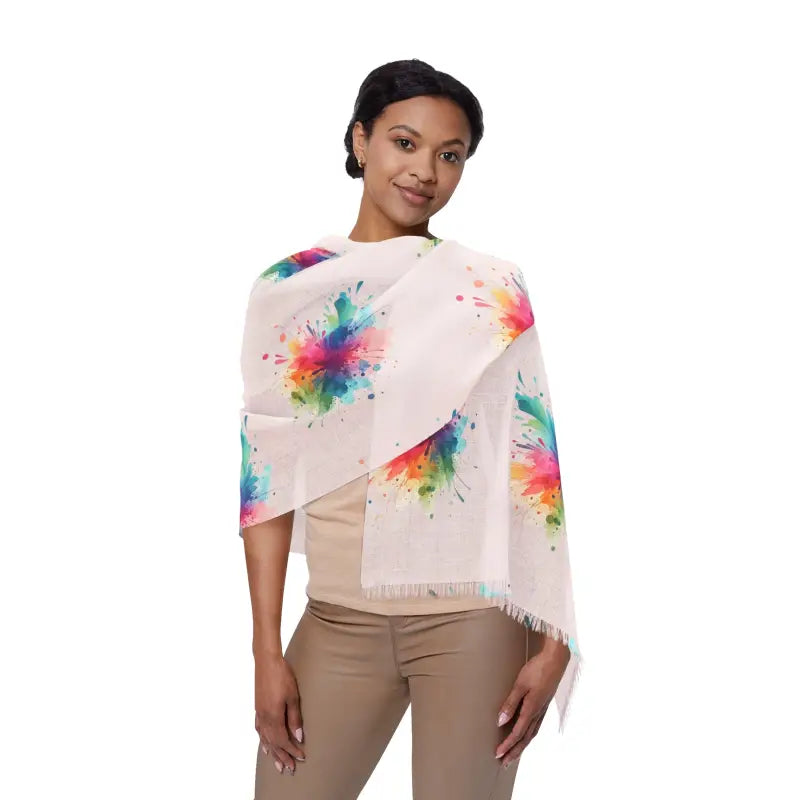 Vibrant Splatter Scarf - Fashion-Forward Apparel - DipaliZ
