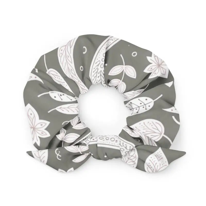 Eco-Friendly Grey Scrunchie - Sustainable Hair Accessory - DipaliZ