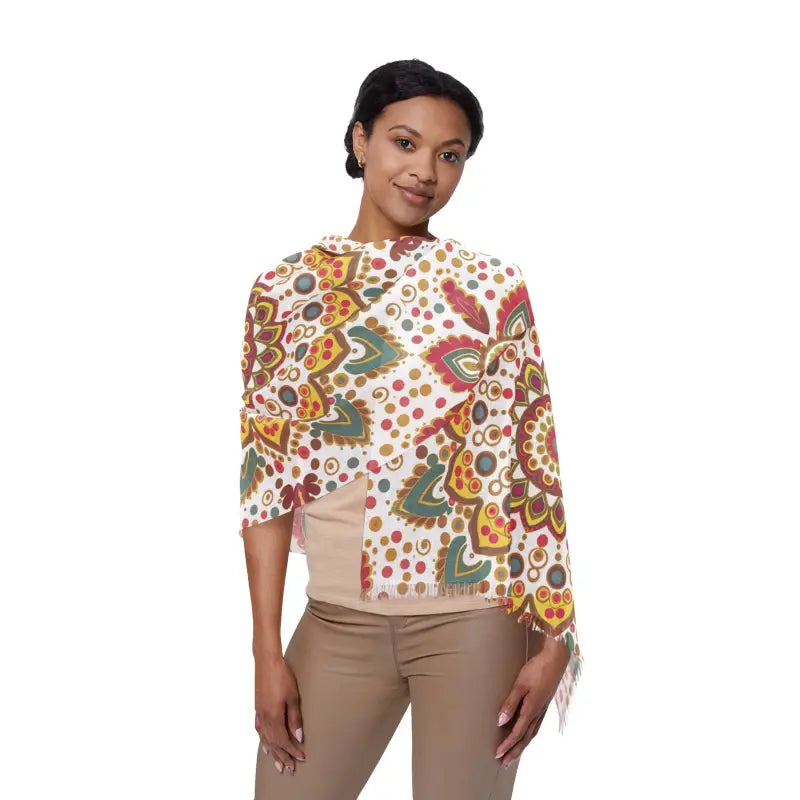 Vibrant Geometric Scarves - Stunning One-Sided Design - DipaliZ