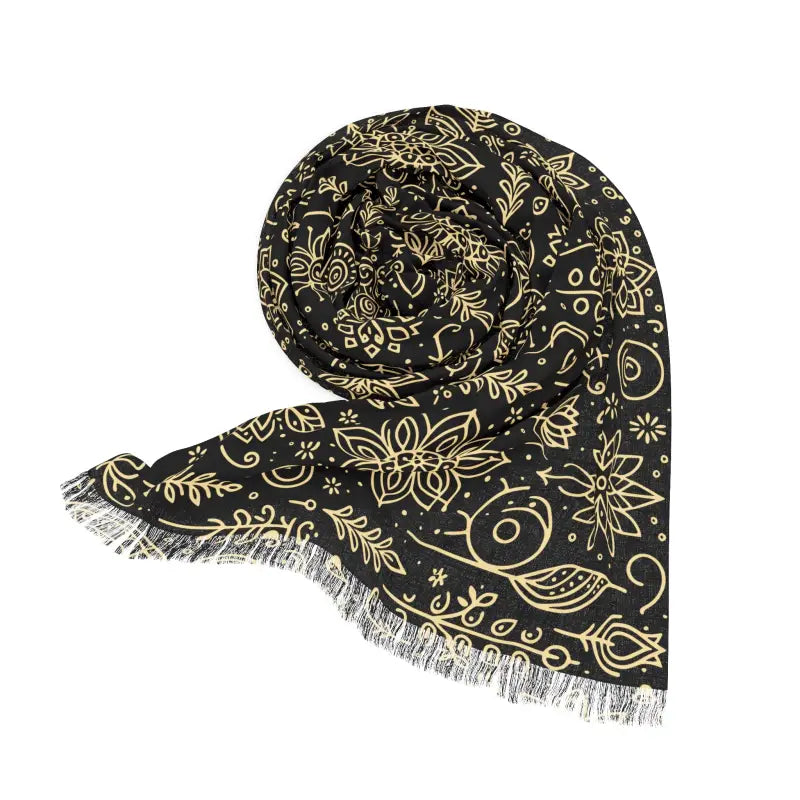 Nature Print Scarf - Stylish Polyester Accessory - DipaliZ