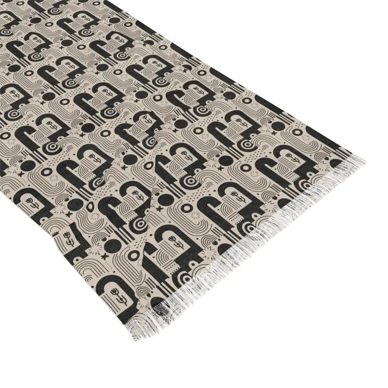 Line Pattern Scarf - Abstract Dynamic Brand Style - DipaliZ