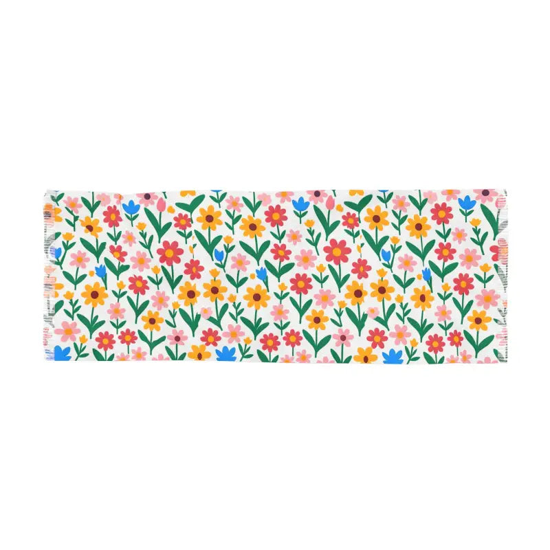 Chic Floral Pattern Scarf - Polyester Elegance - DipaliZ