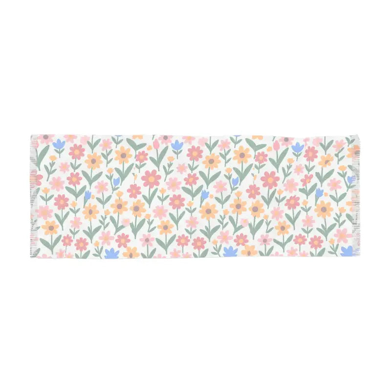 Chic Floral Pattern Scarf - Polyester Elegance - DipaliZ